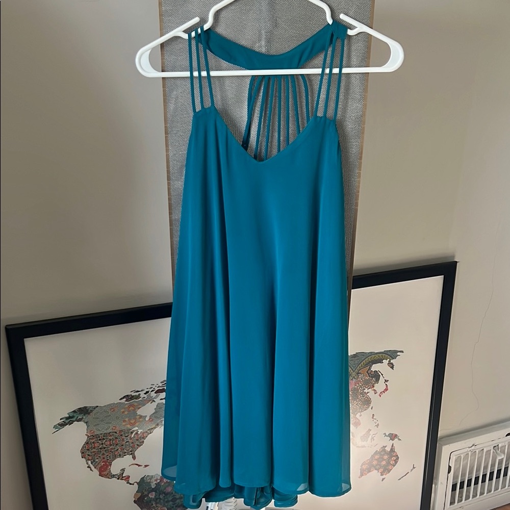 Teal Halter Dress